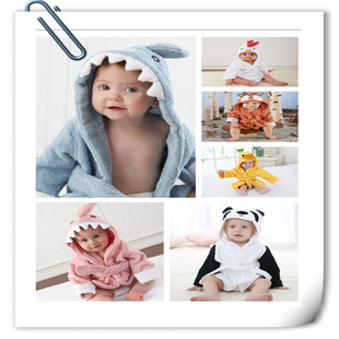 Cotton children's bathrobe, towel with hood, pijama, 40, water absorbent, wholesale