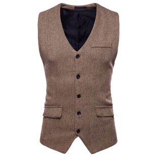Speed Selling Cross -border e -commerce approved 2020 male characters. Single buckle vest men's suit horse clip M49