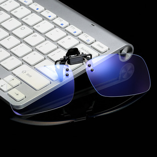 Anti -Blue Light Picker UV clamping myopia glasses clip high -definition transparent upper turning computer goggles clip